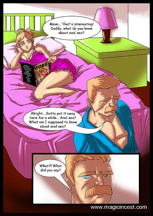 Cartoon Anal Fucking Captions - MagicIncest - The First Lesson In Anal Sex Â» Porn Comics Galleries