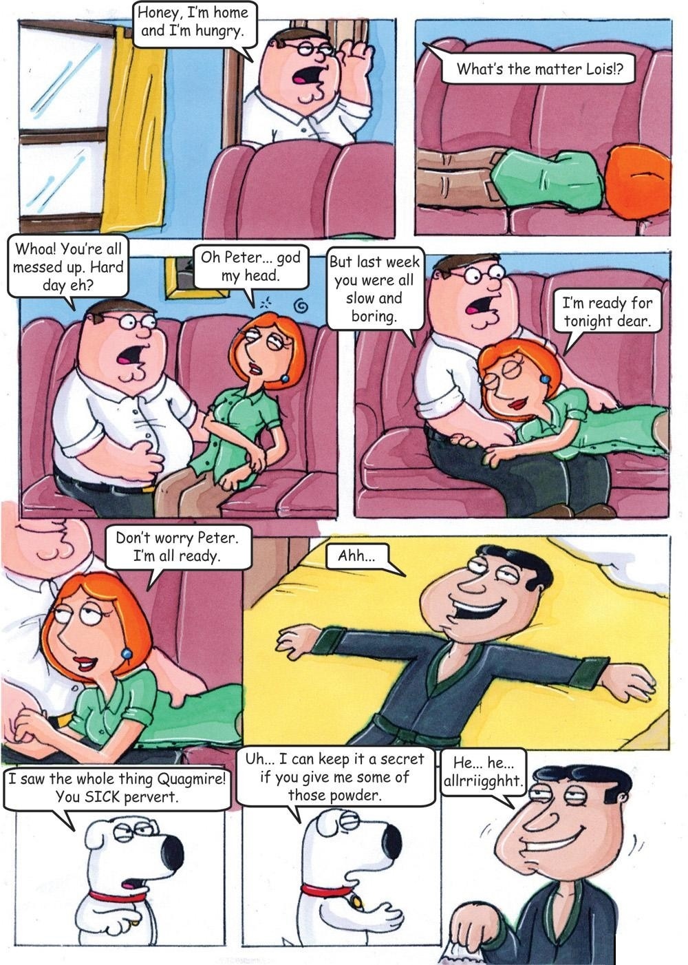 Quagmire Porn - Family Guy- The Lois and Quagmire Affair - Porn Comics Galleries